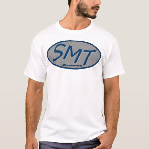 Camiseta T do branco dos esportes de SMT