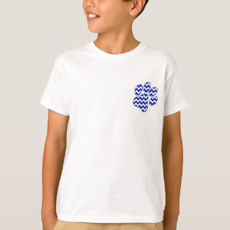 Camiseta T do branco dos SS da pata de Chevron dos MIÚDOS