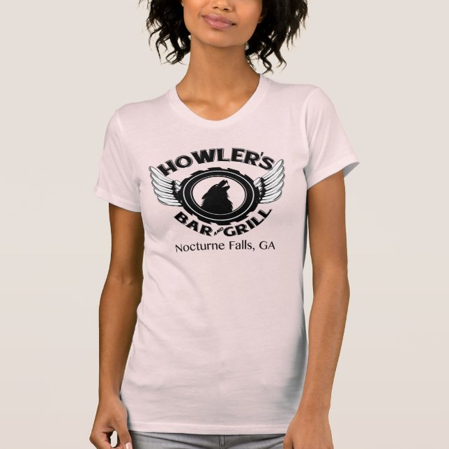 Camiseta T do Camo do Howler no rosa (Frente)