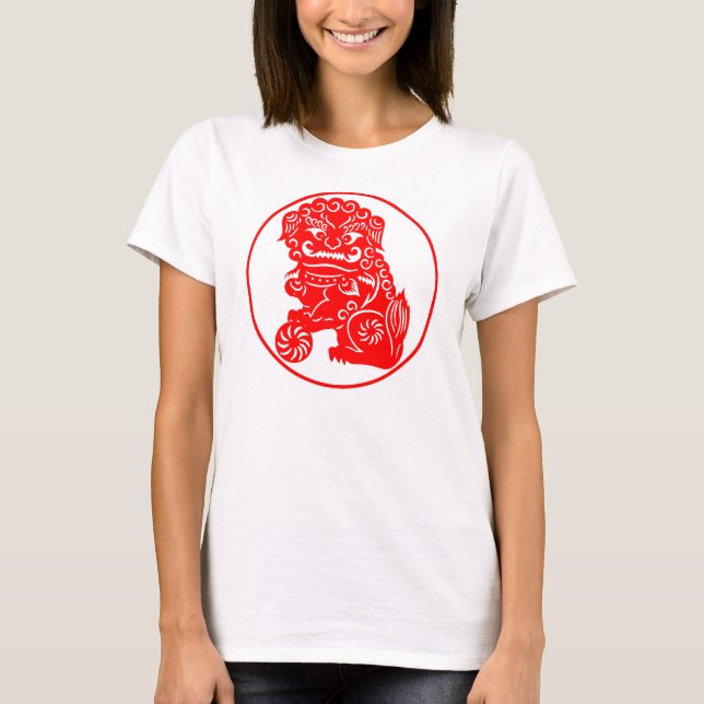 Camiseta T do cão de Foo (Frente)