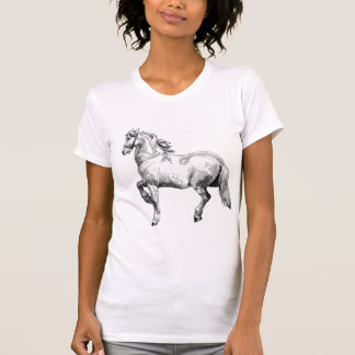 Camiseta T do cavalo branco