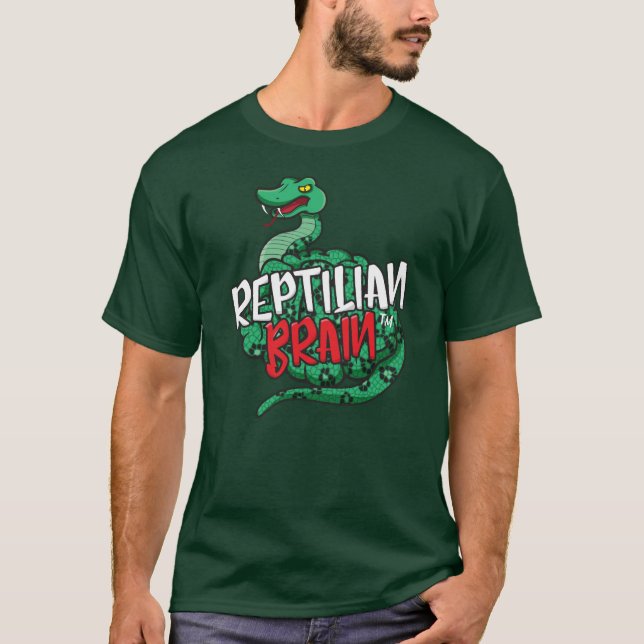 Camiseta T do cérebro do Reptilian (Frente)