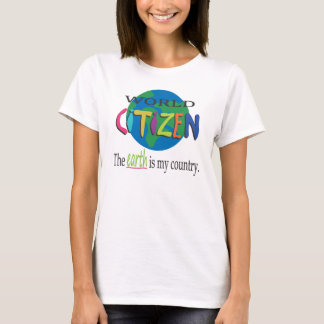 Camiseta T do cidadão do mundo