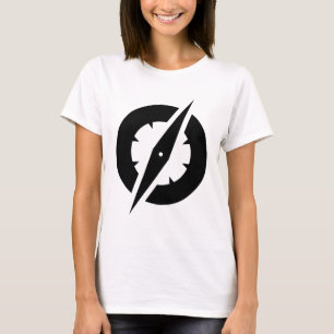 Camiseta T do compasso do GlobalGen das mulheres (branco)