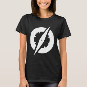 Camiseta T do compasso do GlobalGen das mulheres (preto)