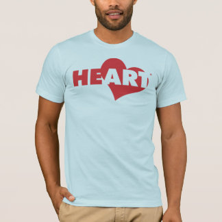 Camiseta T do coração