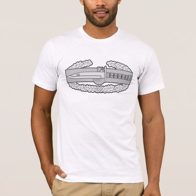 Camiseta T do crachá da ação do combate (Frente)