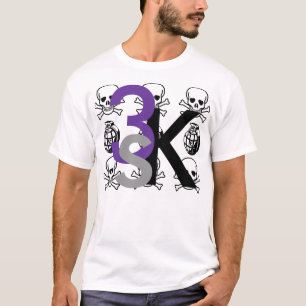 Camiseta T do crânio 3Kings & das bombas