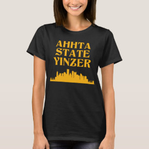 Camiseta T do Crewneck das mulheres de Yinzer do estado de