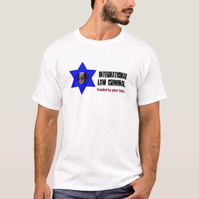 Camiseta T do CRIMINOSO de GUERRA de NETANYAHU (Frente)
