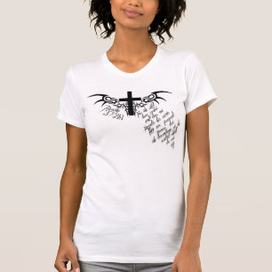 Camiseta T do cristão da cruz do 37:28 do salmo