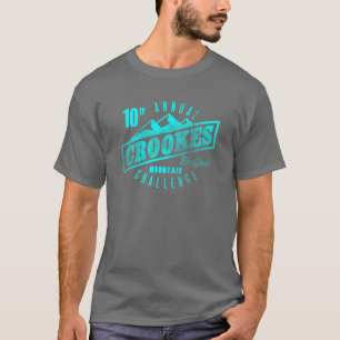 Camiseta T do desafio da montanha de Crookes no cinza