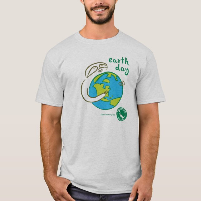 Camiseta T do Dia da Terra da preguiça (Frente)