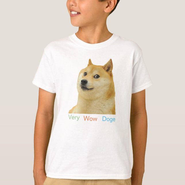 Camiseta T do Doge para miúdos (Frente)