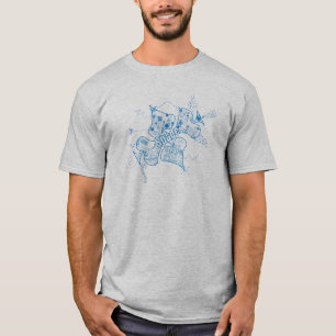 Camiseta T do esboço da pá
