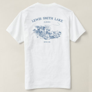 Camiseta T do esboço da pesca de lago Lewis Smith