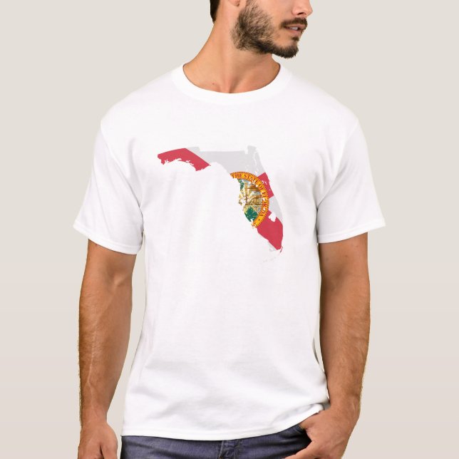 Camiseta T do estado do Flórida do hipster dos homens (Frente)