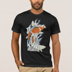 Camiseta T do estilo de Tatto da carpa de Koi