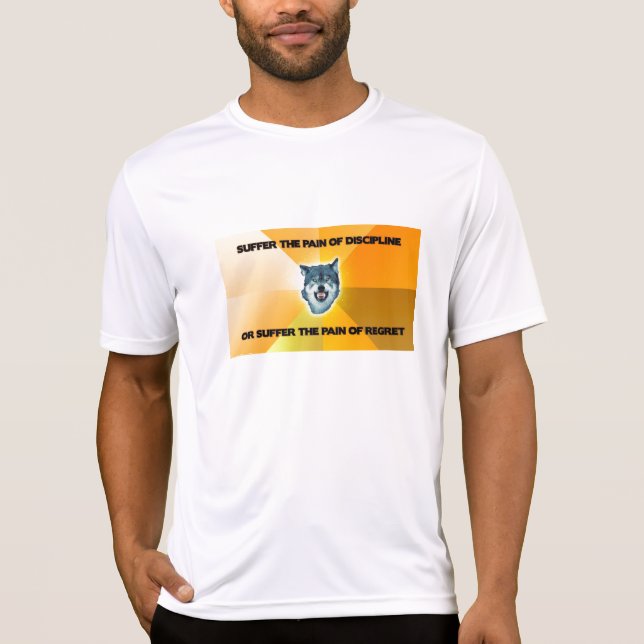 Camiseta T do exercício do lobo da coragem (Frente)