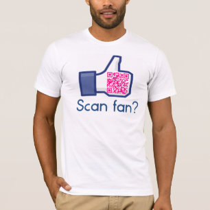 Camiseta T do fã da varredura do código de QR