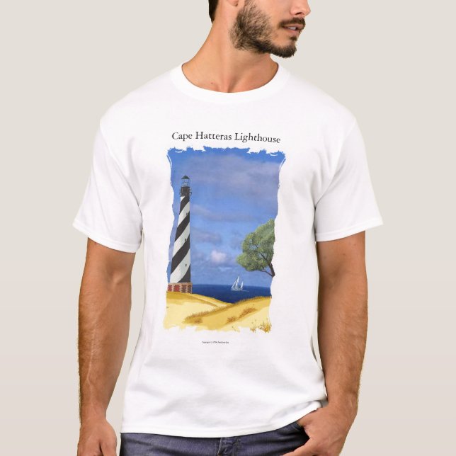 Camiseta T do farol de Hatteras do cabo (Frente)