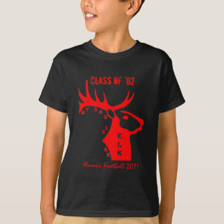 Camiseta T do filho do futebol dos alunos dos alces de