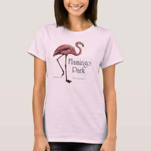 Camiseta T do flamingo do Vintage-estilo