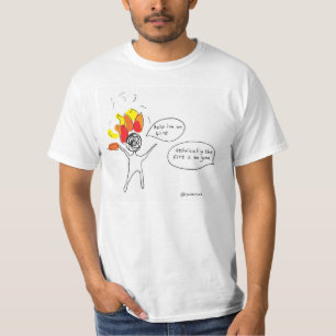 Camiseta T do fogo
