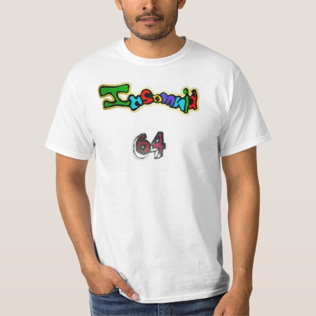 Camiseta T do Gamer da insónia 64 (Frente)