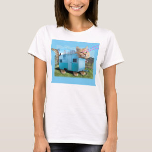 Camiseta T do gato do reboque