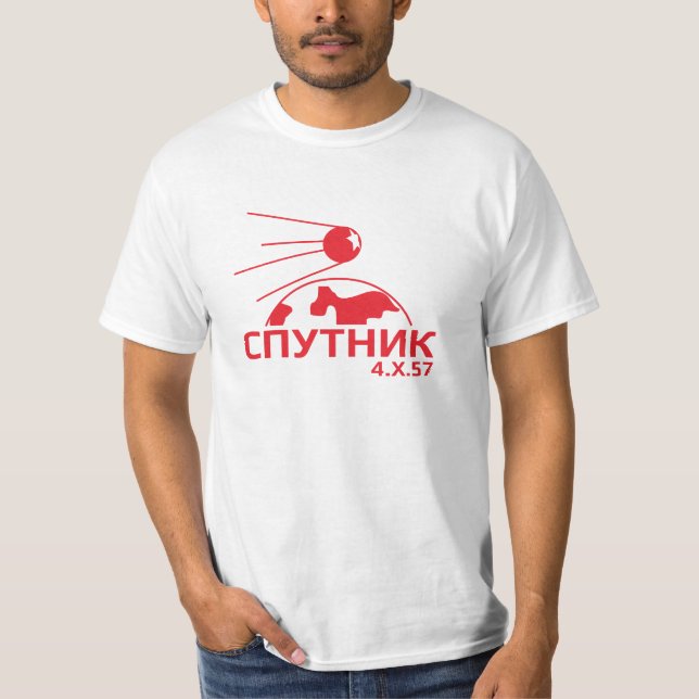 Camiseta T do gráfico de Sputnik (Frente)