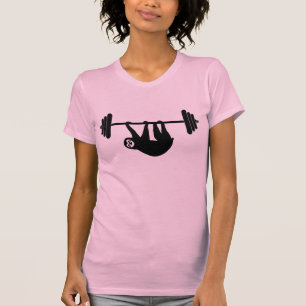 Camiseta T do gym da preguiça das senhoras