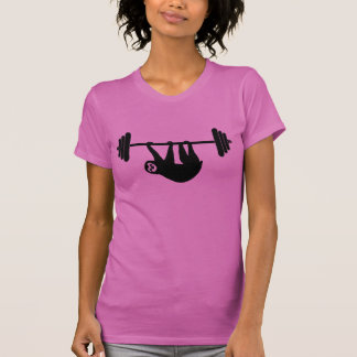 Camiseta T do gym da preguiça das senhoras