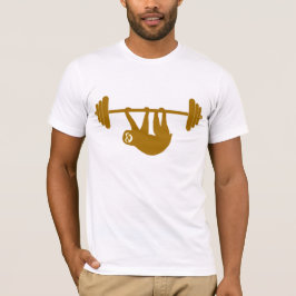 Camiseta T do Gym da preguiça (ouro)