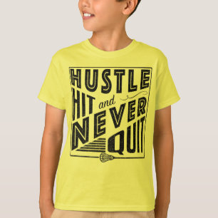 Camiseta T do Lacrosse, convicção batida nunca parada