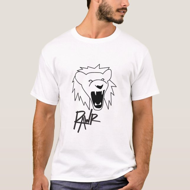 Camiseta T do leão de Rawr (Frente)