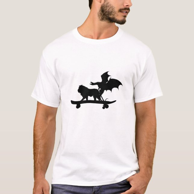 Camiseta T do leão do dragão (Frente)