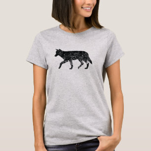 Camiseta T do lobo do Vintage-estilo