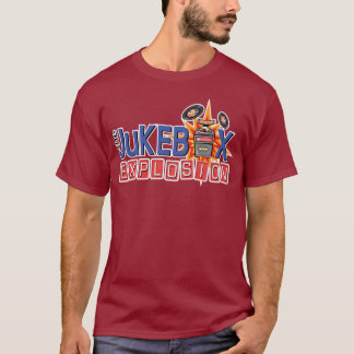 Camiseta T do logotipo da explosão do jukebox
