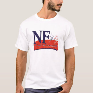 Camiseta T do logotipo da maratona do N-F