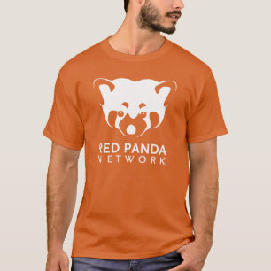Camiseta T do logotipo da panda vermelha