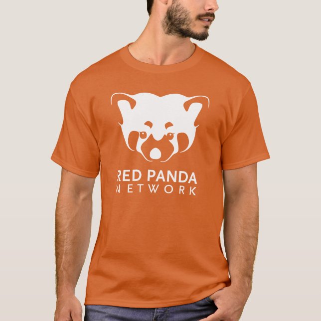 Camiseta T do logotipo da panda vermelha (Frente)