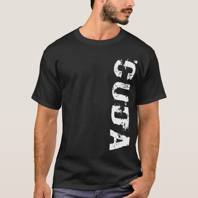 Camiseta T do logotipo de Cuda Vert (Frente)