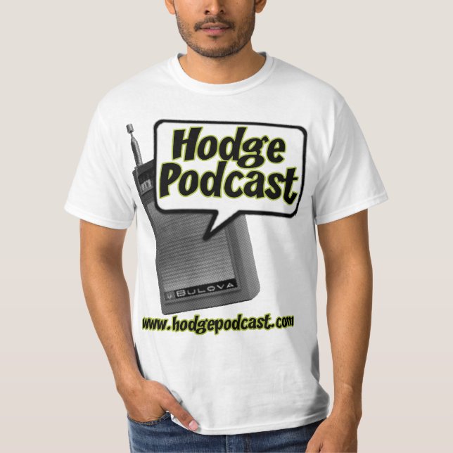 Camiseta T do logotipo de Hodgepodcast (Frente)