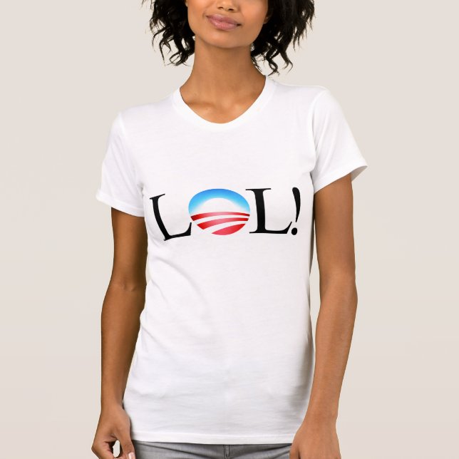 Camiseta T do logotipo de LOL Obama (Frente)