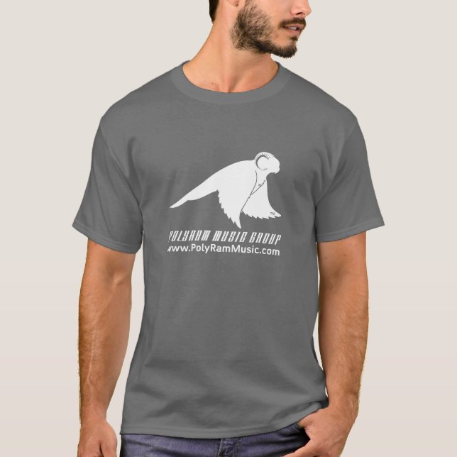 Camiseta T do logotipo do grupo da música de PolyRam (Frente)