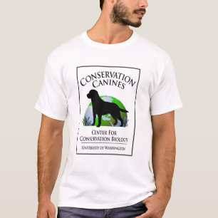 Camiseta T do logotipo dos caninos da conservação