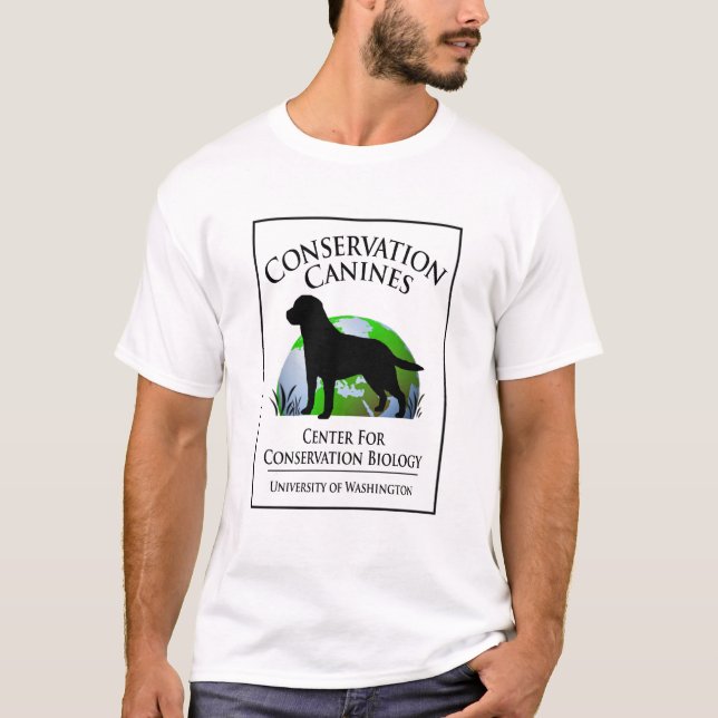 Camiseta T do logotipo dos caninos da conservação (Frente)