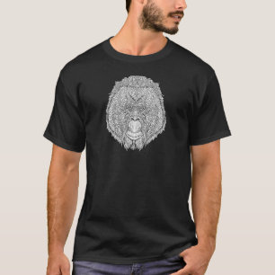Camiseta T do macaco do orangotango - coloração do estilo