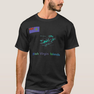 Camiseta T do mapa de British Virgin Islands